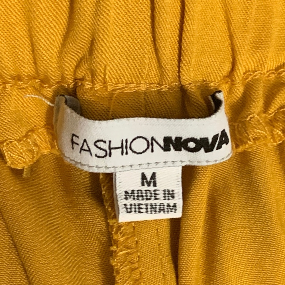 🥂Host Pick! NWOT Yellow Classic Tie Waist Pants M - Picture 4 of 6